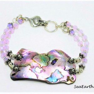 Abalone and Swarovski Crystal Bracelet